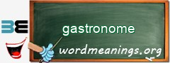 WordMeaning blackboard for gastronome